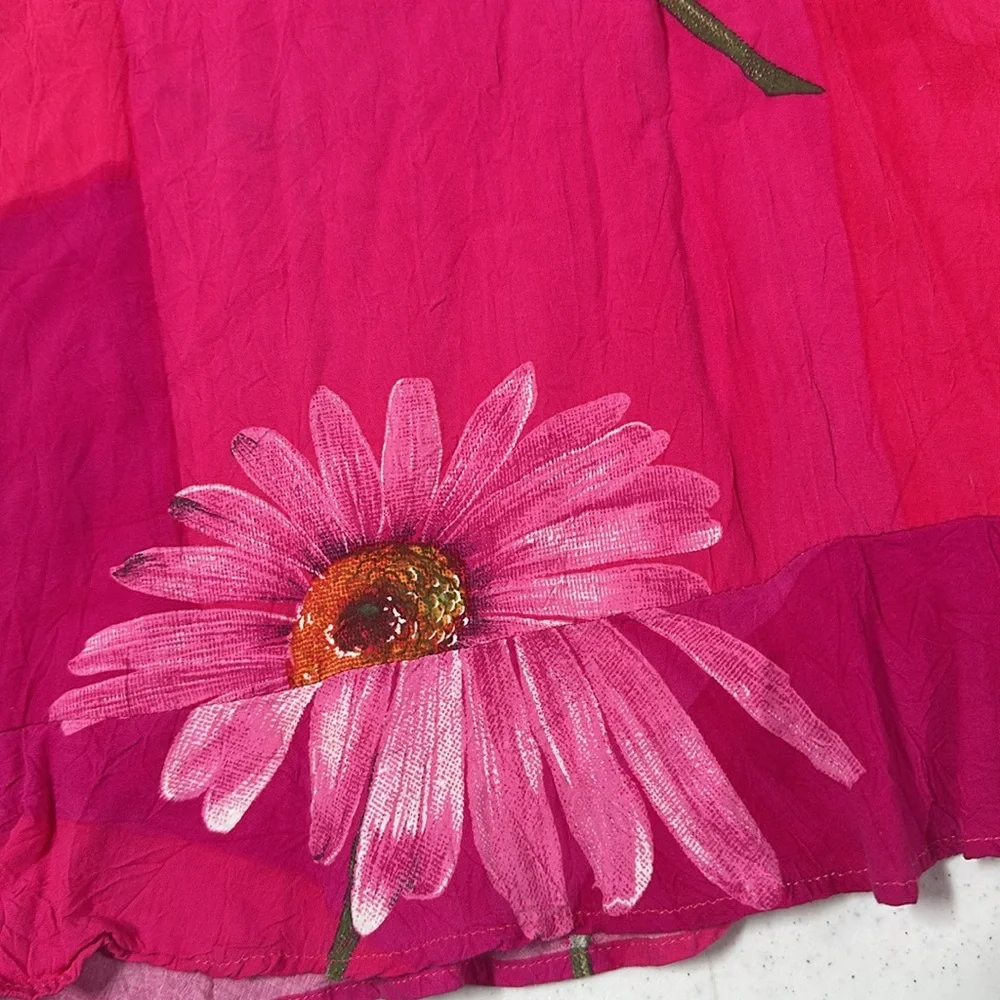 JAMS WORLD Kasana pink floral Hawaiian dress Girls Size Medium Vintage USA